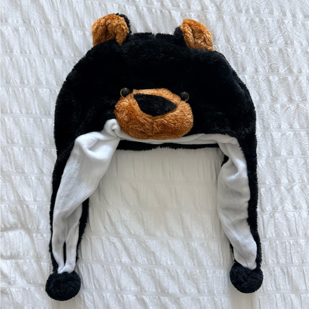 Brewery Plush Bear Hat - Black and Brown